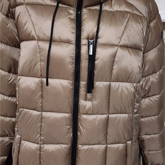 Michael Kors Truffle taupe packable long puffer Walking coat plus size 2X 3X new - Picture 10 of 14